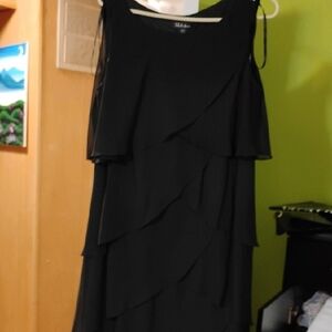 Mika Yoga Wear Black Asymmetrical Dress